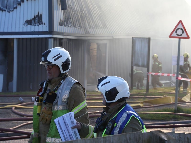 Factory fire Corby, Princewood Road