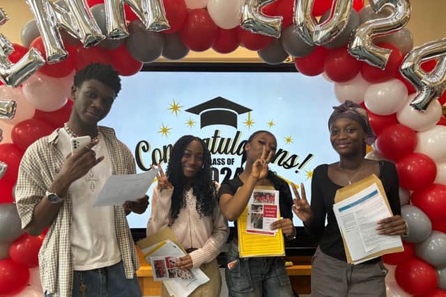 Aaron Ageyman, Eno Kwarteng, Mary Frimpong, Brookelyn Gyamfi celebrate their results