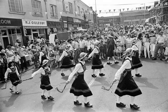 Dancing in The Jamb at Corby Pole Fair 1982