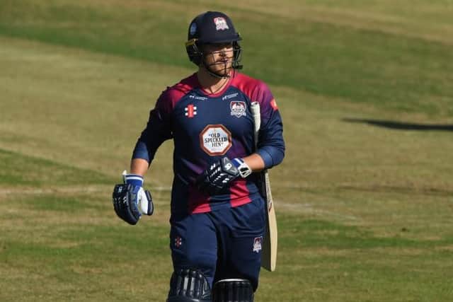 Josh Cobb has batted for Northants for the last time (Photo by Stu Forster/Getty Images)
