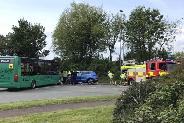 The scene of the road traffic collision