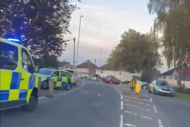 Police officers were out to St Mary's Road, Kettering