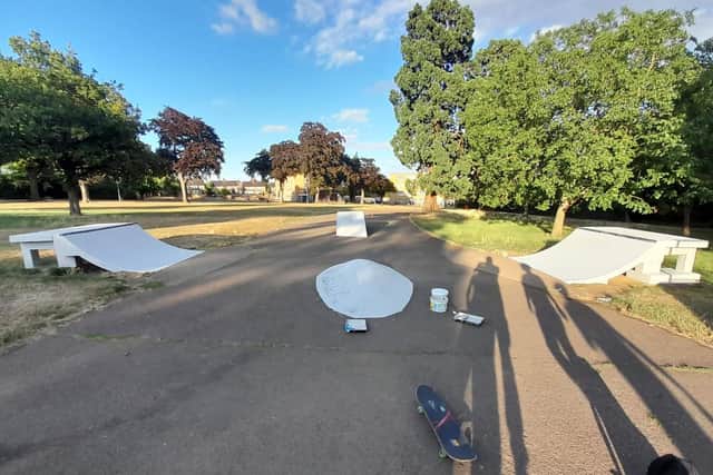 Wellingborough Skatepark Community recently repainted the current skate park using their own time and money.