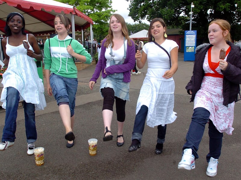 Can-Can dancers from Wrenn School. Jane Mwaura, 13, Mollie Hockaday, 13, Polly York,  Harriet Addy and Jessie Blakey.