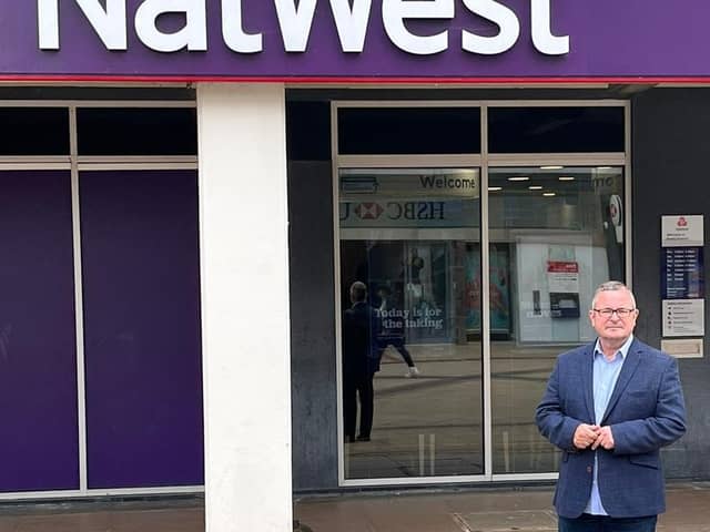 Labour PPC Lee Barron said that closure of Corby's Natwest branch was 'terrible' for staff and customers