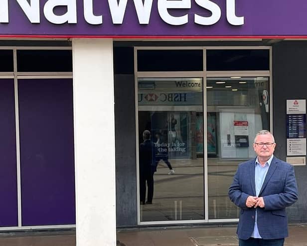 Labour PPC Lee Barron said that closure of Corby's Natwest branch was 'terrible' for staff and customers