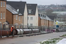 Anglian Water insists that the over-ground pipes are temporary