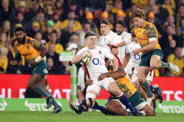 Tommy Freeman made his England Test debut in Brisbane