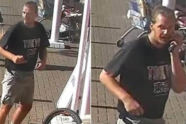 CCTV images have been released of a man Northants Police would like to identify /Northants Police