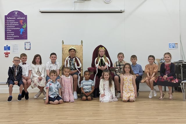 Gretton Rose King and Queen and their attendants