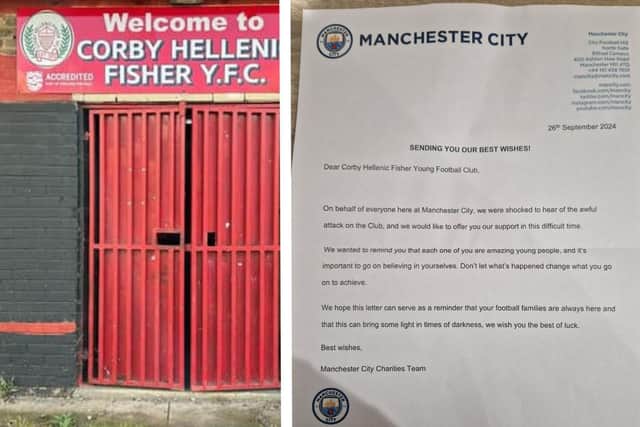 Hellenic Fisher YFC were sent a letter of support from Manchester City. Image: National World