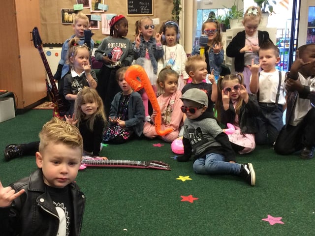 Ringstead Church of England Primary School launches Times Tables Rock Stars with funky fancy dress