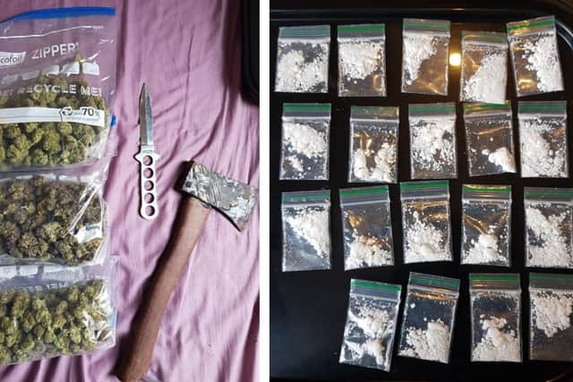 Some of the drugs and weapons seized as part of Operation Voltage
