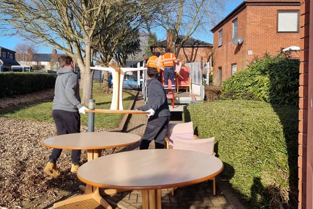 Some of the furniture which has been repurposed thanks to teamwork by Greatwell Homes and the Salvation Army