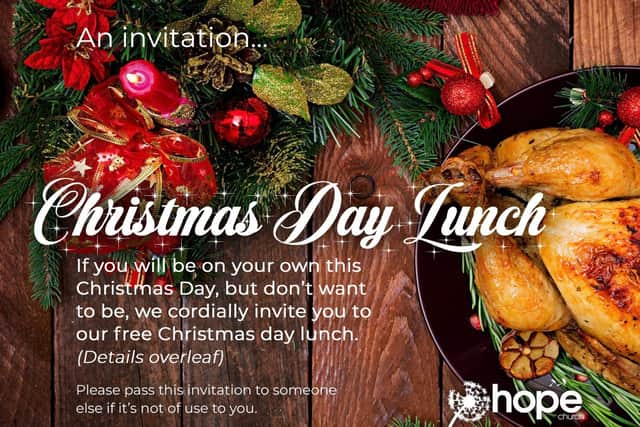 Free Christmas dinner invitation