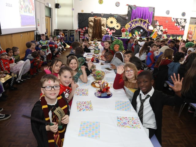 Golden ticket winners at Corby Kingswood Primary Academy:Corby children get Willy Wonka's golden tickets
