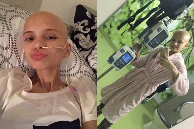 Ellie during her treatment.