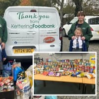 School makes donation to Kettering Food Bank to help other families in need