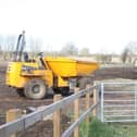 The site off the A605 at Warmington is being levelled-off. Image: Alison Bagley Photography