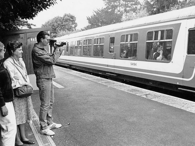 Parting shot. The last train leaves Corby in 1990