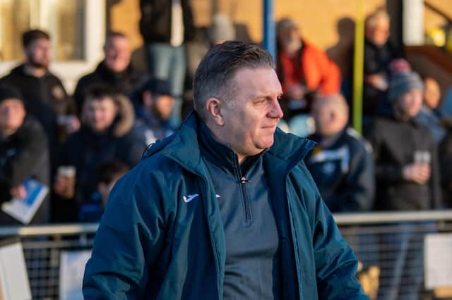 Chris Nunn admitted his first game in charge of AFC Rushden & Diamonds was a real "eye-opener" for him. Picture by Hawkins Images