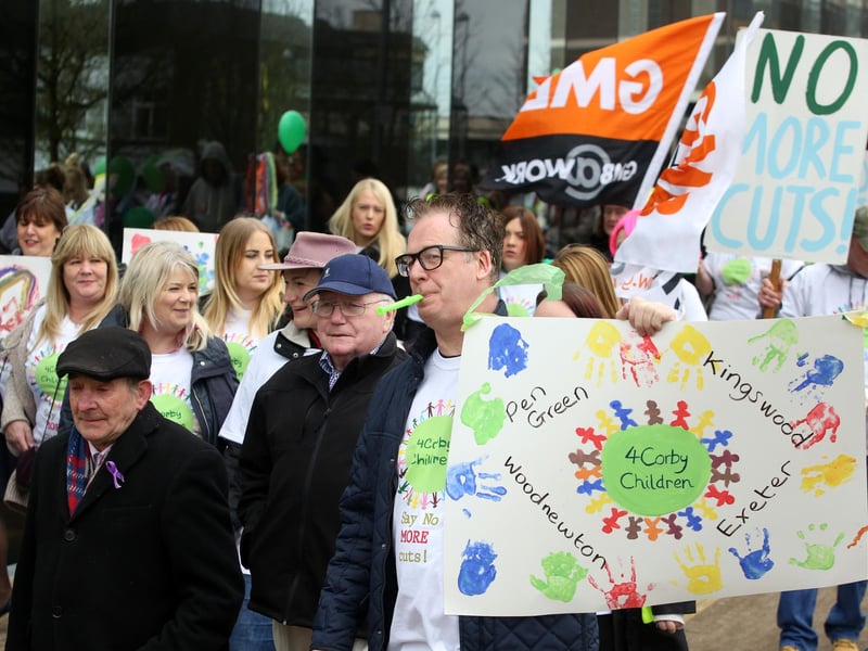 The 4Corby Kids public protest in 2016