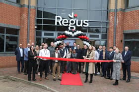 The ribbon was cut to the new business centre yesterday.