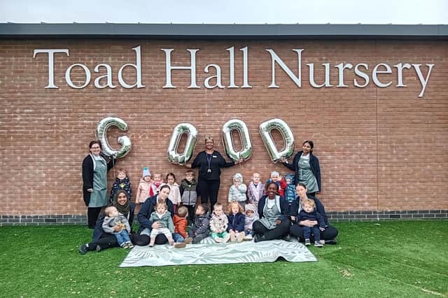 Toad Hall Nursery in Glenvale Park is good in all areas according to Ofsted