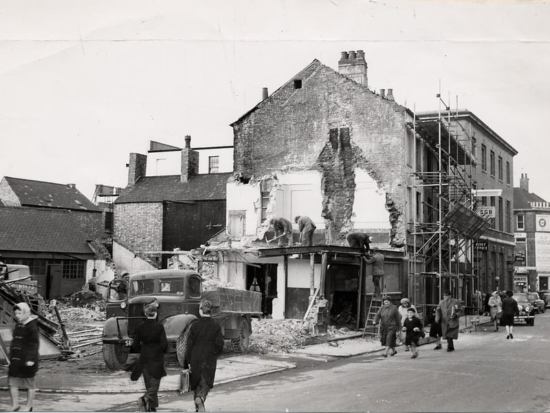Lower Street undergoing some demolition work.