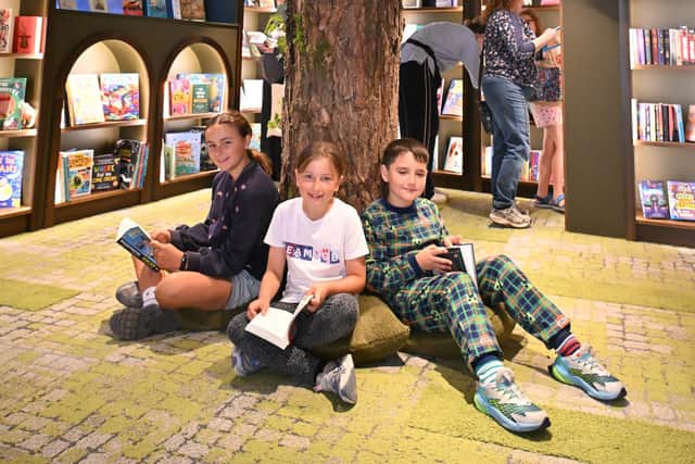 Oundle Bookshop now features a new children's space, which features a tree, fairy lights and a night-sky ceiling/(Oundle Bookshop/Denford Associates)