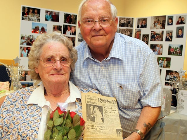 Michael and Pamela Graham celebrated their Diamond Wedding anniversary at Rushden Bowls Club in 2016