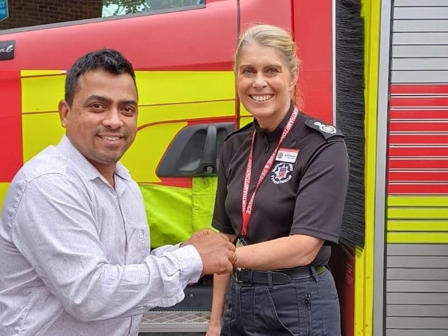 Wellingborough Hindus attend fire station open day for Raksha Bandhan celebrations