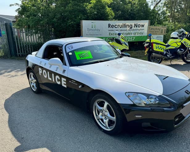 Northants Police officers stopped the Honda S2000 'police' car in Wollaston