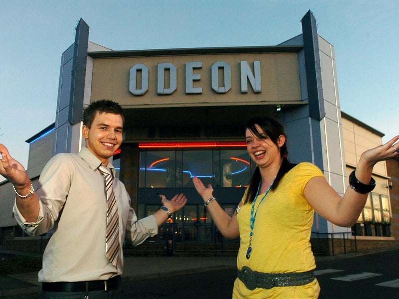 Kettering Odeon Cinema "Best in UK": l-r Justin Betts (Duty Manager), and Beth Haynes (Team Leader). Monday, 11 February 2008  : Retro special from the archive of the Odeon, Kettering