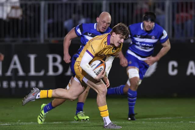 Archie McParland scored for Saints in a superb showing at Bath in December (photo by David Rogers/Getty Images)