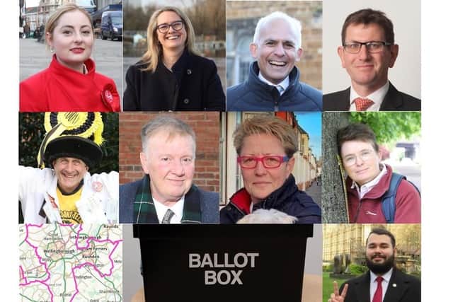 The Wellingborough by-election candidates. Image: Alison Bagley