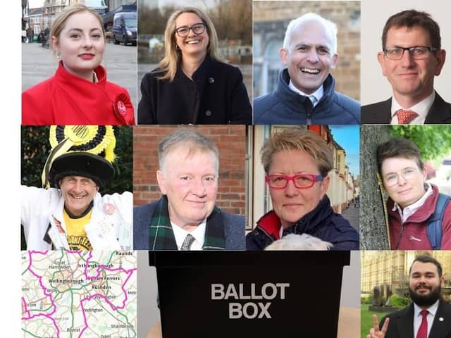 The Wellingborough by-election candidates. Image: Alison Bagley