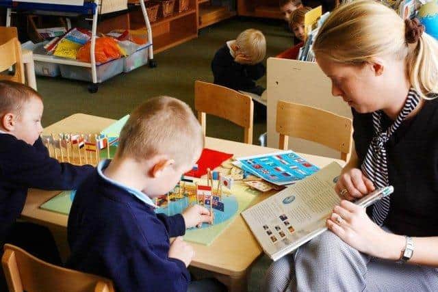 Children found out which primary school they're going to.