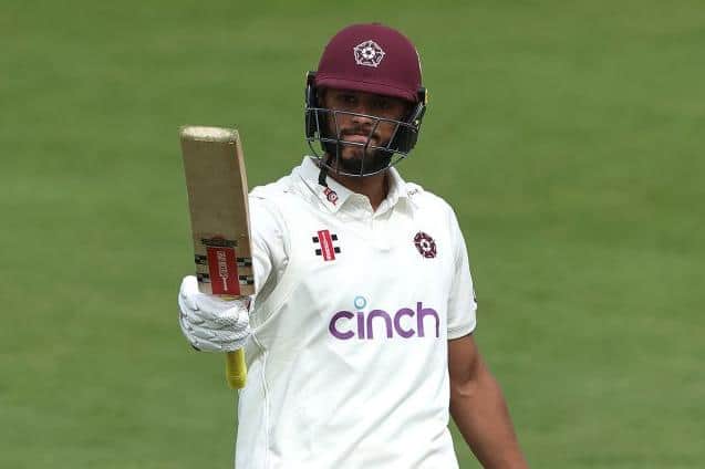 Emilio Gay scored 67 in Northamptonshire's second innings against Sussex