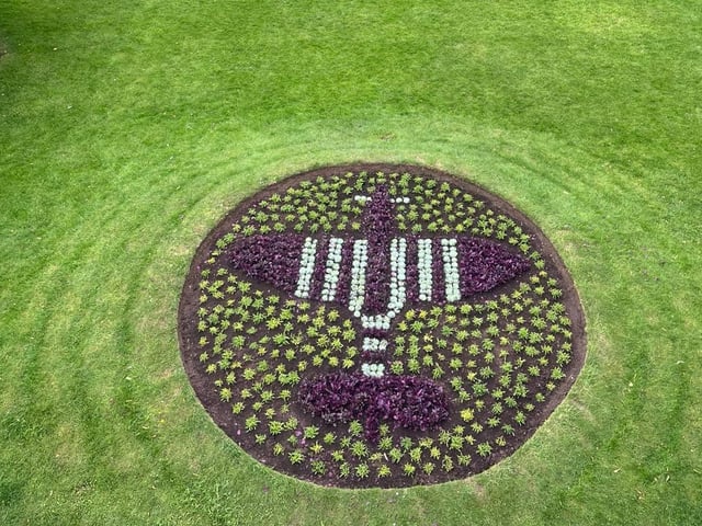 A floral tribute for today's anniversary in Kettering