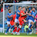 Kettering Town on the attack during their 5-0 FA Cup defeat at Chesterfield on Saturday (Picture: Peter Short)