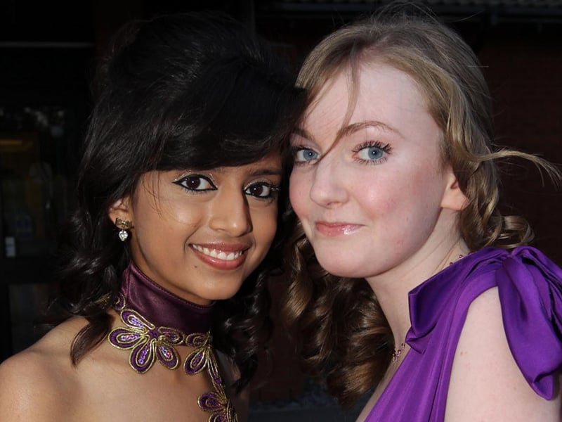 Sir Christopher Hatton School prom - Sonia Parekh and Anna Weston 2010
