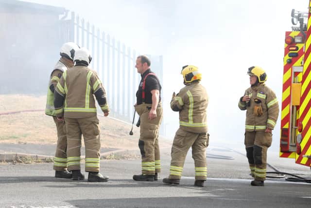 Fire crews at the scene