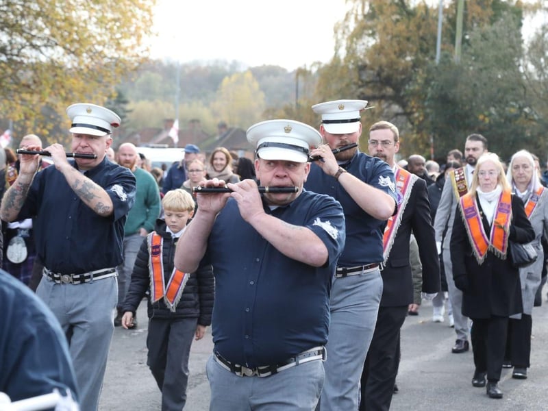 Corby RBL Remembrance Sunday parade and service at Corby War Memorial/