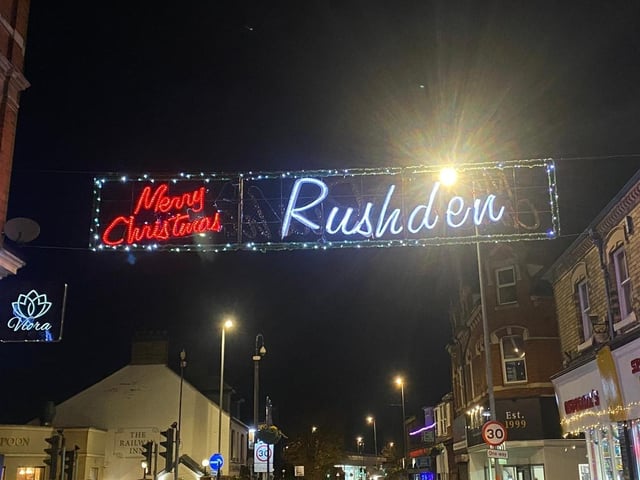 Rushden town centre light switch-on event 2023
