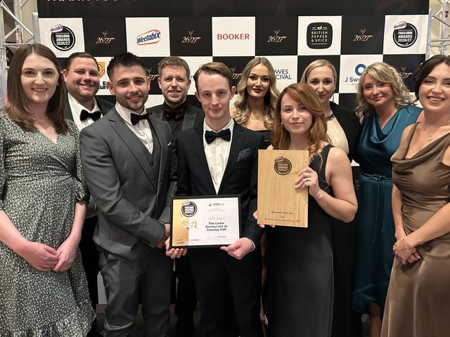 The joint winner was The Cedar Restaurant at Fawsley Hall.