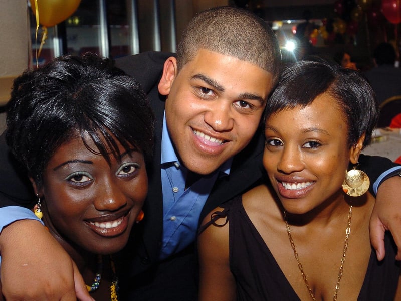 Wrenn School Prom: John Aveyard with Theresa Cole and Dionne Savage.2008