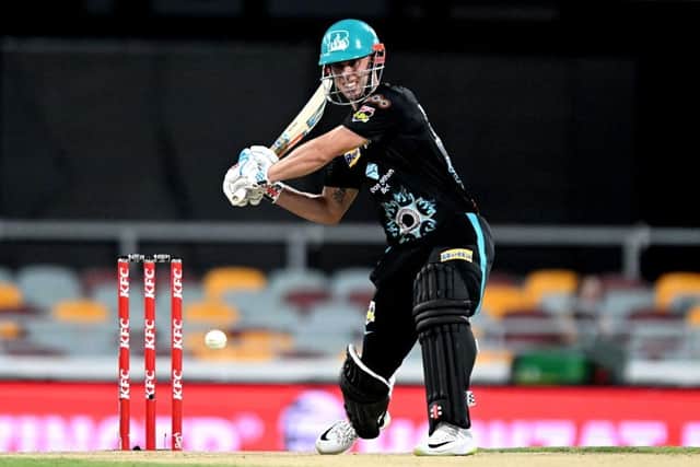 Chris Lynn in action for Brisbane Heat
