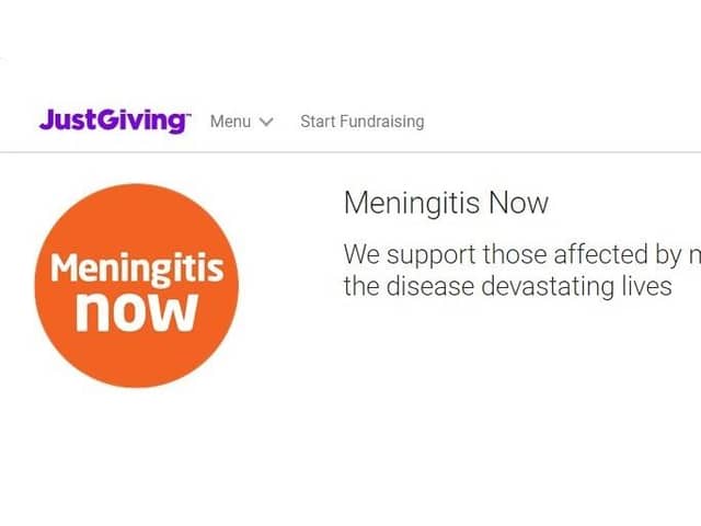Nicky is raising money for Meningitis Now