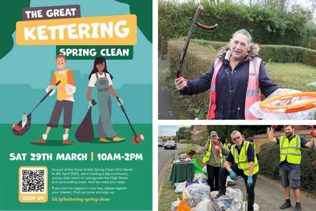 Great British Spring Clean for Kettering/Tinker Williams from Kettering Wombles/ litter pick volunteers/National World